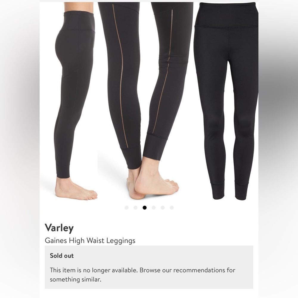 NWOT Varley Gaines High Waist Leggings XS color: Violet ice - Picture 2 of 9